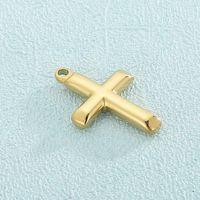 1 Piece Stainless Steel 18K Gold Plated Cross main image 5