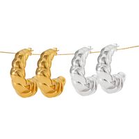 1 Pair Simple Style Solid Color Plating 304 Stainless Steel 16K Gold Plated White Gold Plated Gold Plated Ear Studs main image 6