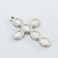 1 Piece Stainless Steel 18K Gold Plated Cross Pendant main image 4