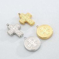 1 Piece Classic Style Commute Cross Stainless Steel Pendant Jewelry Accessories main image 1