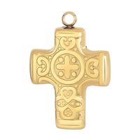 1 Piece Classic Style Commute Cross Stainless Steel Pendant Jewelry Accessories main image 5