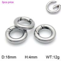 3 Pieces Stainless Steel 18K Gold Plated Solid Color sku image 5