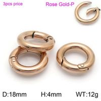 3 Pieces Stainless Steel 18K Gold Plated Solid Color sku image 8
