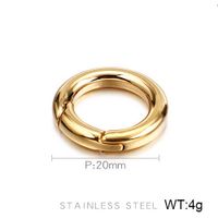 3 Pieces Stainless Steel 18K Gold Plated Solid Color sku image 4