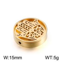 1 Piece Stainless Steel 18K Gold Plated Solid Color sku image 8