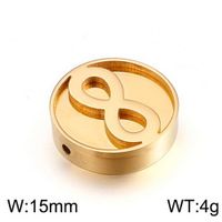 1 Piece Stainless Steel 18K Gold Plated Solid Color sku image 12