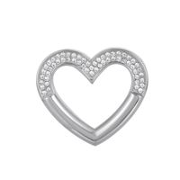 1 Piece Stainless Steel Zircon 18K Gold Plated Heart Shape main image 5