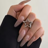 Simple Style Classic Style Star Alloy Hollow Out Women's Rings sku image 2