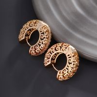 1 Pair Xuping Simple Style Geometric Plating Hollow Out Inlay Copper Alloy Alloy 18k Gold Plated White Gold Plated Hoop Earrings main image 7