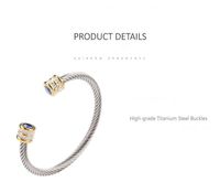 Luxurious Romantic Twist Stainless Steel Plating Inlay Rhinestones Zircon Gold Plated main image 6