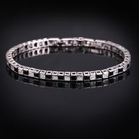 Casual Square Copper Inlay Zircon 14k Gold Plated White Gold Plated Bracelets main image 3