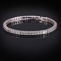 Casual Square Copper Inlay Zircon 14k Gold Plated White Gold Plated Bracelets main image 11