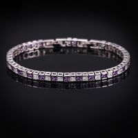 Casual Square Copper Inlay Zircon 14k Gold Plated White Gold Plated Bracelets main image 5