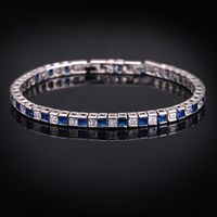 Casual Square Copper Inlay Zircon 14k Gold Plated White Gold Plated Bracelets main image 6