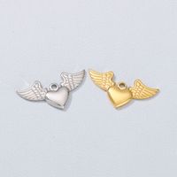 1 Piece Stainless Steel 18K Gold Plated Heart Shape Solid Color Pendant main image 1