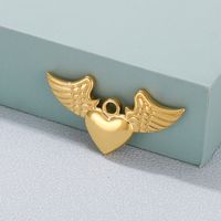 1 Piece Stainless Steel 18K Gold Plated Heart Shape Solid Color Pendant main image 2