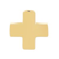 1 Piece Stainless Steel 18K Gold Plated Cross Solid Color main image 5