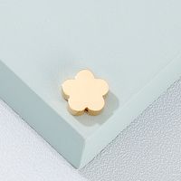 1 Piece Stainless Steel 18K Gold Plated Flower Pendant main image 4