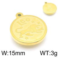 1 Piece Stainless Steel 18K Gold Plated Solid Color sku image 10