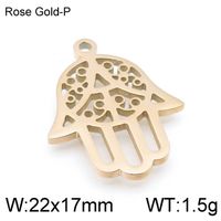 1 Piece Stainless Steel 18K Gold Plated Solid Color sku image 7