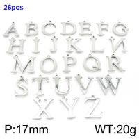 Simple Style Commute Letter Stainless Steel Charms Jewelry Accessories sku image 30