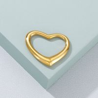1 Pieza Acero Inoxidable Chapados en oro de 18k Forma De Corazón main image 4