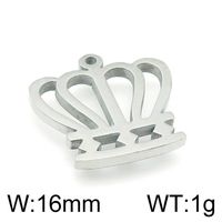 1 Piece Stainless Steel 18K Gold Plated Crown sku image 2