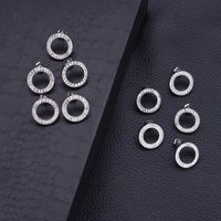1 Pair Simple Style Solid Color Inlay Stainless Steel Zircon Ear Studs main image 3