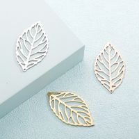 1 Piece Stainless Steel 18K Gold Plated Leaves main image 6