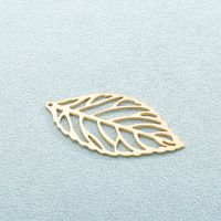 1 Piece Stainless Steel 18K Gold Plated Leaves main image 4