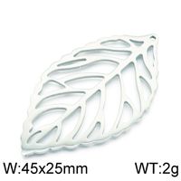 1 Piece Stainless Steel 18K Gold Plated Leaves sku image 1