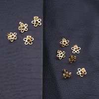 1 Pair Simple Style Flower Plating Stainless Steel 18K Gold Plated Ear Studs main image 3