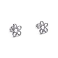 1 Pair Simple Style Flower Plating Stainless Steel 18K Gold Plated Ear Studs main image 6