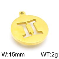1 Piece Stainless Steel 18K Gold Plated Solid Color sku image 6