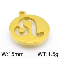 1 Piece Stainless Steel 18K Gold Plated Solid Color sku image 10