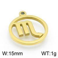 1 Piece Stainless Steel 18K Gold Plated Solid Color sku image 16