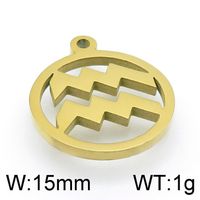 1 Piece Stainless Steel 18K Gold Plated Solid Color sku image 22