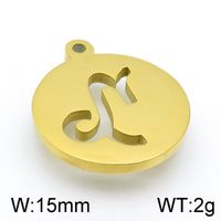 1 Piece Stainless Steel 18K Gold Plated Solid Color sku image 20