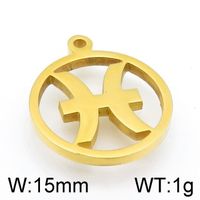 1 Piece Stainless Steel 18K Gold Plated Solid Color sku image 24