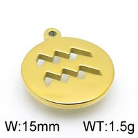1 Piece Stainless Steel 18K Gold Plated Solid Color sku image 22
