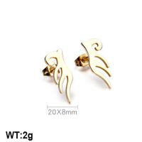 1 Pair Simple Style Solid Color Plating Stainless Steel 18K Gold Plated Ear Studs sku image 2
