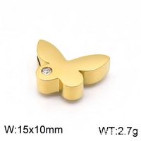 1 Piece Stainless Steel 18K Gold Plated Butterfly sku image 2