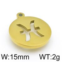 1 Piece Stainless Steel 18K Gold Plated Solid Color sku image 24