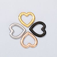 1 Piece Stainless Steel 18K Gold Plated Heart Shape Solid Color main image 1