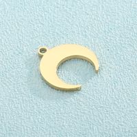 1 Piece Stainless Steel 18K Gold Plated Moon main image 3