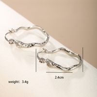 1 Pair Nordic Style Xuping Simple Style Snake Plating Copper Alloy 18k Gold Plated White Gold Plated Hoop Earrings sku image 1