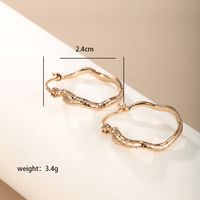 1 Pair Nordic Style Xuping Simple Style Snake Plating Copper Alloy 18k Gold Plated White Gold Plated Hoop Earrings sku image 2