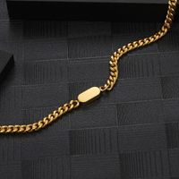 304 Stainless Steel 18K Gold Plated Hip-Hop Rock Cool Style Polishing Plating Chain Solid Color Necklace main image 3