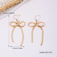 1 Pair Sweet Simple Style Bow Knot Alloy Drop Earrings main image 4