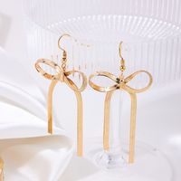 1 Pair Sweet Simple Style Bow Knot Alloy Drop Earrings main image 5